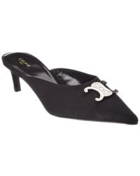 Celine - Alma Triomphe Grosgrain Mule - Lyst