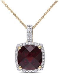 Rina Limor - 10k 4.85 Ct. Tw. Diamond & Garnet Pendant Necklace - Lyst