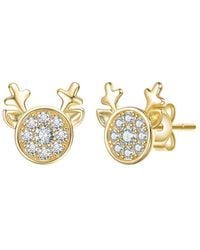 Rachel Glauber - 14K Plated Cz Animal Earrings - Lyst