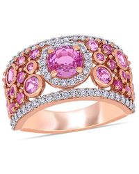Rina Limor - 14k Rose Gold 3.12 Ct. Tw. Diamond & Pink Sapphire Ring - Lyst