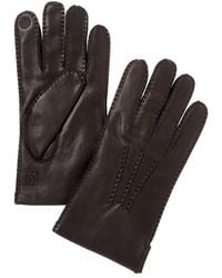 Bruno Magli - Wool-Trim Leather Gloves - Lyst