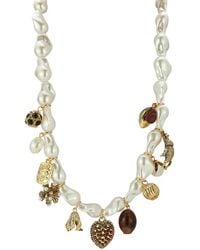 Sphera Milano - Plated 3Mm, 21Mm Pearl Cz Necklace - Lyst