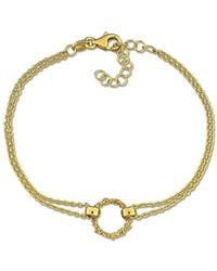 Italian Silver - Double Row Bracelet - Lyst