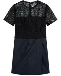 Reiss - Freida Mix Lace Fitted Mini Dress - Lyst