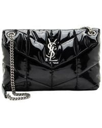 Saint Laurent - Patent Leather Monogram Puffer Loulou Small Shoulder Bag (Authentic Pre-Loved) - Lyst