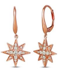 Le Vian - Le Vian Symbols Of Protection 14K Rose 0.10 Ct. Tw. Diamond Earrings - Lyst