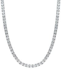 Lab Grown Diamonds - 14k 15.00 Ct. Tw. Lab-grown Diamond Straight Line Necklace - Lyst