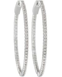 Diamond Select Cuts - 14k 1.34 Ct. Tw. Diamond Inside Out Hoops - Lyst