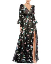 Mac Duggal - Embroidered Bishop Sleeve Flowy A-Line Gown - Lyst