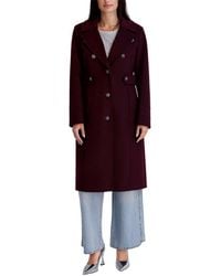 Kenneth Cole - Long Wool-Blend Jacket - Lyst
