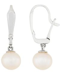 Masako Pearls - Splendid Pearls 14k Diamond & 8-8.5mm Pearl Earrings - Lyst