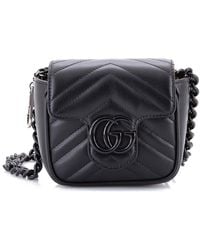 Gucci - GG Marmont Flap Belt Bag Matelassé Leather Mini (authentic Pre-loved) - Lyst