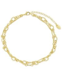 Sterling Forever - 14k Plated Radella Layered Chain Ankle Bracelet - Lyst