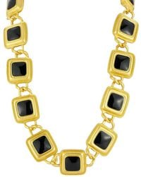 Sphera Milano - Plated Bold Square Crystal Collar Necklace - Lyst