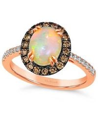Le Vian - Le Vian 14k Rose Gold 1.52 Ct. Tw. Diamond & Opal Cocktail Ring - Lyst