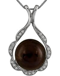 Splendid - 14-15Mm Pearl Cz Pendant - Lyst