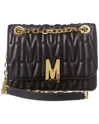 Moschino - M Quilted Leather Shoulder Bag - Lyst