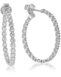 Amairah - 14K 1.00 Ct. Tw. Lab-Grown Diamond Hoops - Lyst