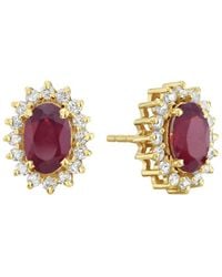 Forever Creations USA Inc. - Forever Creations 14k 1.70 Ct. Tw. Diamond & Ruby Earrings - Lyst
