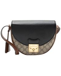 Gucci - Beige GG Supreme Canvas Padlock Saddle Small Shoulder Bag (authentic Pre-loved) - Lyst
