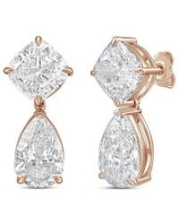 Diana M. Jewels - Diana M. 14K Rose 15.00 Ct. Tw. Lab-Grown Diamond Drop Earrings - Lyst