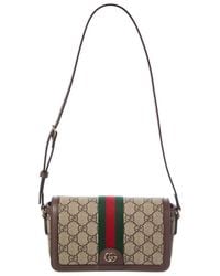 Gucci - Ophidia Mini Gg Supreme Canvas & Leather Shoulder Bag - Lyst