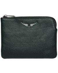 Zadig & Voltaire - Mini Uma Wings Grained Leather Pouch - Lyst