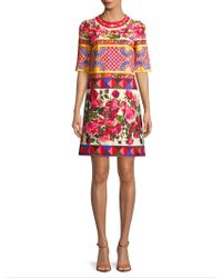 Dolce & Gabbana Sicily Mambo Print Shift Dress - Pink