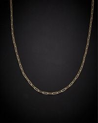 Italian Gold - 14k Polished Paperclip Chain Necklace - Lyst