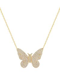 Gabi Rielle - 14k Over Silver Cz Butterfly Necklace - Lyst