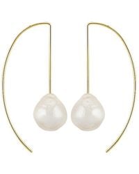 Jane Basch - 14k 12mm Pearl Earrings - Lyst