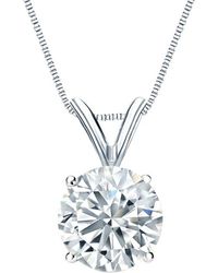 Sabrina Designs Lab Grown Diamonds - 14K 1.00 Ct. Tw. Lab-Grown Diamond Solitaire Pendant - Lyst