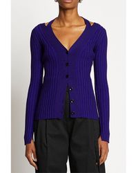 Proenza Schouler - Knit Halter Wool-blend Sweater - Lyst