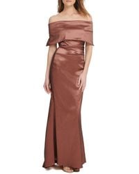 Vince Camuto - Off-Shoulder Stretch Taffeta Gown - Lyst