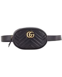 Gucci - Matelasse Leather Gg Marmont Belt Bag (Authentic Pre-Loved) - Lyst