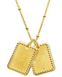 Sterling Forever - Silver Taurus Zodiac Tag Necklace - Lyst