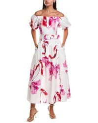 Nicholas - Santha Linen-blend Midi Dress - Lyst