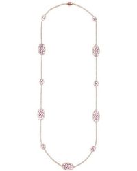 Diana M. Jewels - Fine Jewelry 18k Rose Gold 24.00 Ct. Tw. Diamond & Pink Sapphire Necklace - Lyst