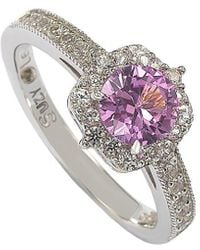Suzy Levian - Silver Diamond & Sapphire Ring - Lyst
