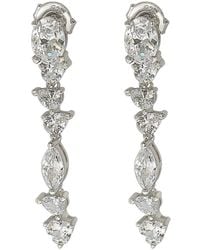 Suzy Levian CZ Jewelry - Suzy Levian Silver Cz Dangle Earrings - Lyst