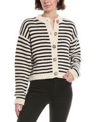 FRAME - Frame Stripe Chunky Cardigan - Lyst