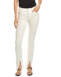 Mother - The Rascal Sliced Up Heel Antique White Straight Jean - Lyst