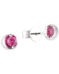 Gregg Ruth - 18K 0.36 Ct. Tw. Ruby Half Moon Earring - Lyst