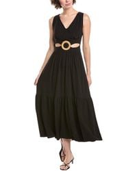 Vintage Havana - Linen-Blend Maxi Dress - Lyst