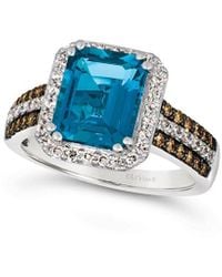 Le Vian - Tranquility 14K 3.91 Ct. Tw. Diamond & Topaz Half-Eternity Ring - Lyst