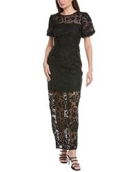 MILLY - Yasmin Long Rose Mosaic Maxi Dress - Lyst