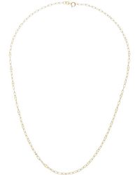 Italian Gold - 10K Mirror Flat Link Station Paperclip Necklace - Lyst