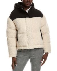 Maje - Teddy Fleece Puffer Coat - Lyst