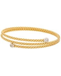 Meshmerise - 18k Rose Gold Vermeil 0.04 Ct. Tw. Diamond Mesh Bangle - Lyst