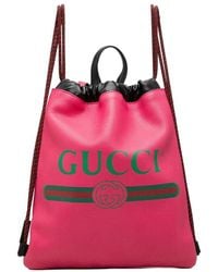 Gucci - Leather Drawstring Backpack (Authentic Pre-Loved) - Lyst